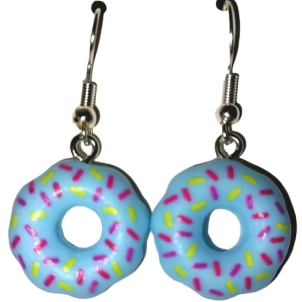 Hand crafted doughnut dangle earrings